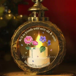We Live Young And Grow Old Together - Bestie Candlelight Lantern Ornament - Christmas Gift For Best Friends, BFF, Sisters