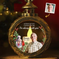 Custom Photo A Warm Light Can Bring A Sense Of Peace - Memorial Personalized Custom Candlelight Lantern Ornament - Sympathy Gift, Christmas Gift For Family Members