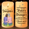 Always Remember You Are Braver Than You Believe - Family Personalized Custom LED Candle - Christmas Gift For Mom, Daughter