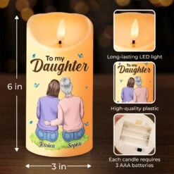 Always Remember You Are Braver Than You Believe - Family Personalized Custom LED Candle - Christmas Gift For Mom, Daughter -Pawfect House Store 67245958defad