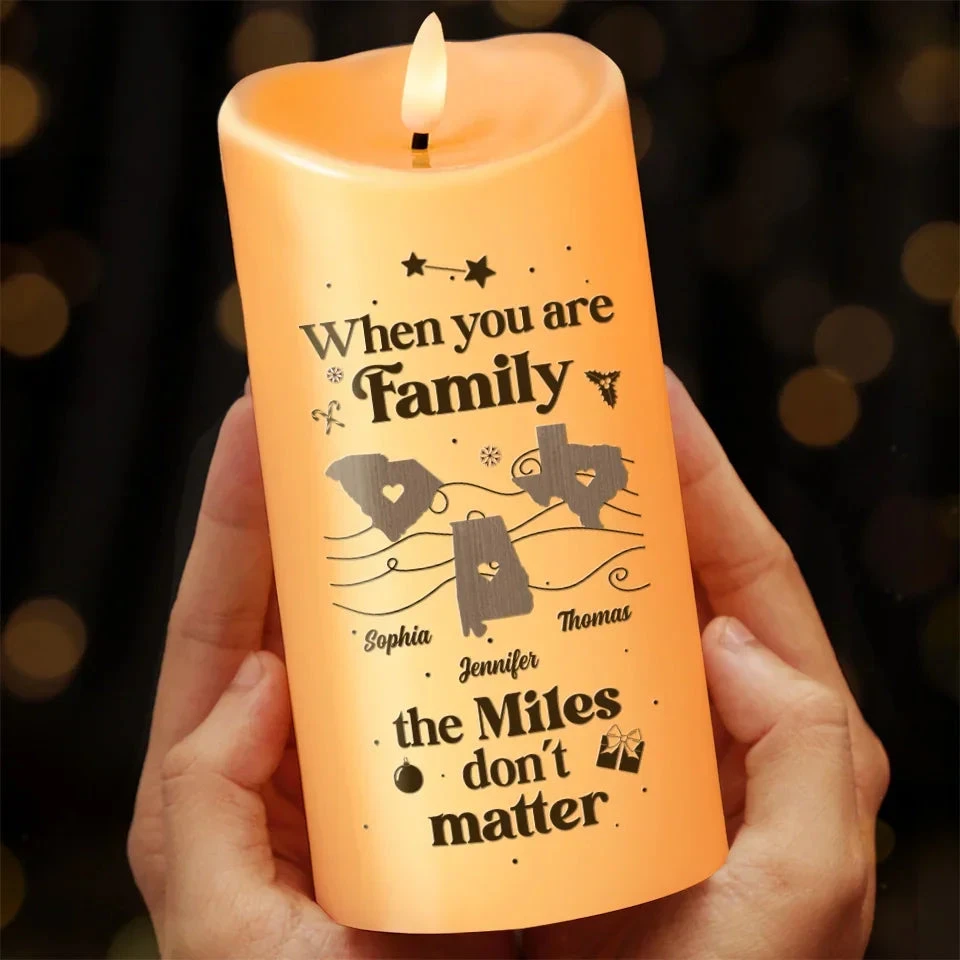 Family Is Not Defined By Distance, But By Love - Family Personalized Custom LED Candle - Christmas Gift For Family Members 3 Family Is Not Defined By Distance, But By Love - Family Personalized Custom LED Candle - Christmas Gift For Family Members - Image 3