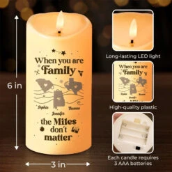 Family Is Not Defined By Distance, But By Love - Family Personalized Custom LED Candle - Christmas Gift For Family Members 7 Family Is Not Defined By Distance, But By Love - Family Personalized Custom LED Candle - Christmas Gift For Family Members -Pawfect House Store 67246d6c03e6d