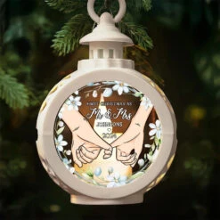 First Christmas Engages - Couple Candlelight Lantern Ornament - Christmas Gift For Husband Wife, Anniversary, First Christmas -Pawfect House Store 67247962ef474