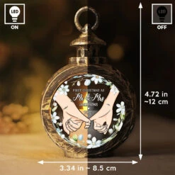 First Christmas Engages - Couple Candlelight Lantern Ornament - Christmas Gift For Husband Wife, Anniversary, First Christmas -Pawfect House Store 67247967611f5