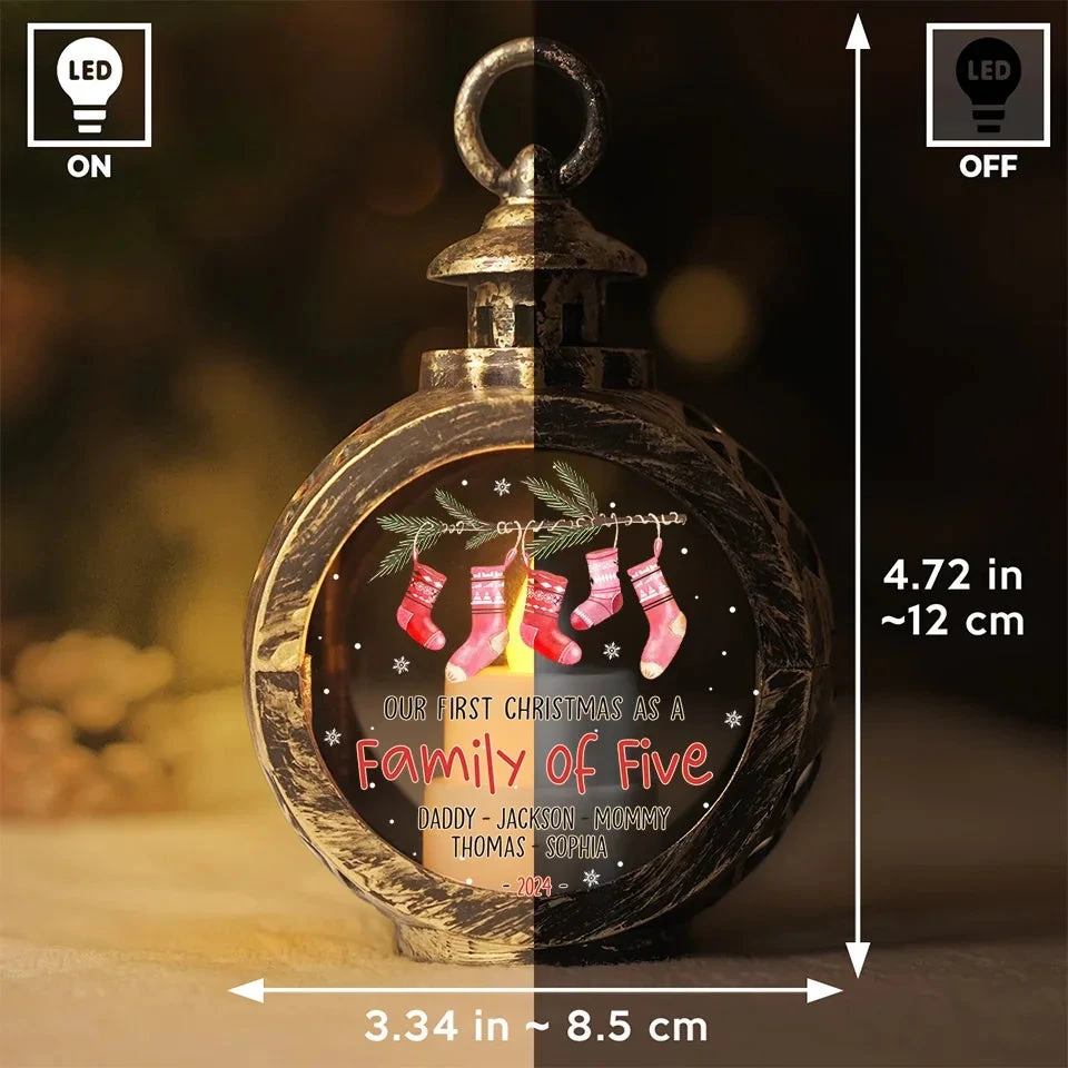 Wrapped In Love And Holiday Cheer - Family Personalized Custom Candlelight Lantern Ornament - Christmas Gift For Family Members, First Christmas 6 Wrapped In Love And Holiday Cheer - Family Personalized Custom Candlelight Lantern Ornament - Christmas Gift For Family Members, First Christmas - Image 6