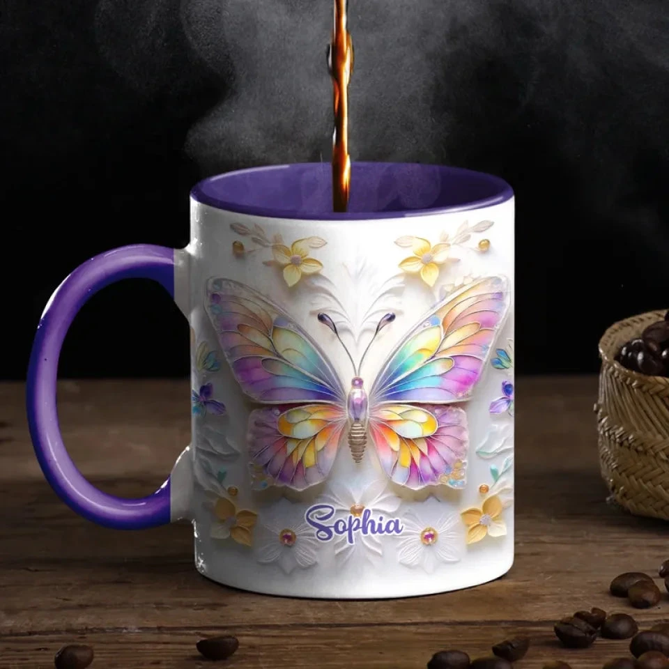 Delight In The Beauty Of Butterflies - Bestie Personalized Custom 3D Inflated Effect Printed Accent Mug - Birthday Gift, Christmas Gift For Best Friends, BFF, Sisters, Mom, Daughter 3 Delight In The Beauty Of Butterflies - Bestie Personalized Custom 3D Inflated Effect Printed Accent Mug - Birthday Gift, Christmas Gift For Best Friends, BFF, Sisters, Mom, Daughter - Image 3