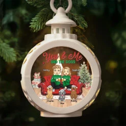 You And Me And The Fur Babies - Dog & Cat Personalized Custom Candlelight Lantern Ornament - Christmas Gift For Couple, Husband Wife, Pet Owners, Pet Lovers -Pawfect House Store 672596dadeb31