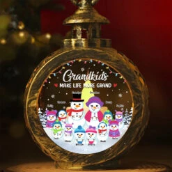 Grandchildren The Greatest Blessing Your Heart Will Ever Know - Family Personalized Custom Candlelight Lantern Ornament - Christmas Gift For Grandma, Grandpa, Grandkid