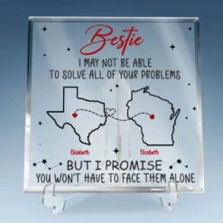 Miles Apart, But Forever Connected - Bestie Personalized Custom Square Shaped Acrylic Plaque - Gift For Best Friends, BFF, Sisters 11 Miles Apart, But Forever Connected - Bestie Personalized Custom Square Shaped Acrylic Plaque - Gift For Best Friends, BFF, Sisters -Pawfect House Store 6725b51aed472