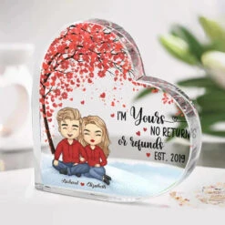 Love Is Love - Couple Personalized Custom Heart Shaped Acrylic Plaque - Christmas Gift For Husband Wife, Anniversary, LGBTQ+ -Pawfect House Store 6725c3edaffee