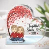 Love Is Love - Couple Personalized Custom Heart Shaped Acrylic Plaque - Christmas Gift For Husband Wife, Anniversary, LGBTQ+