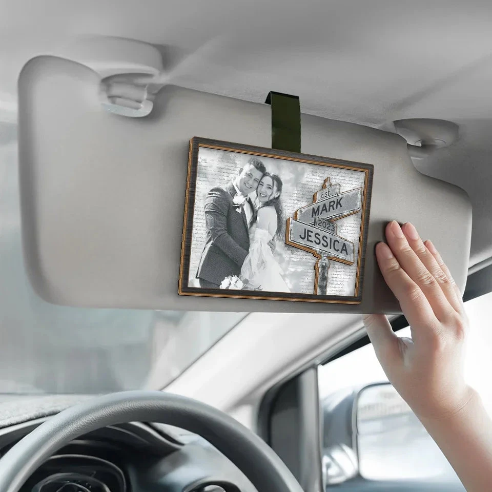 Custom Photo You Are My Heart, My Soul, My Everything - Couple Personalized Custom Car Visor Clip - Christmas Gift For Husband Wife, Anniversary 4 Custom Photo You Are My Heart, My Soul, My Everything - Couple Personalized Custom Car Visor Clip - Christmas Gift For Husband Wife, Anniversary - Image 4