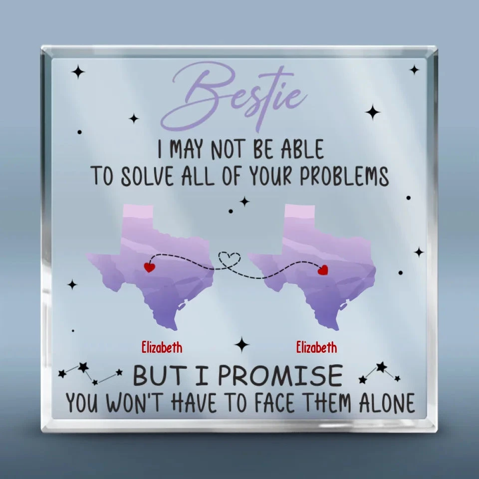 Not Near, But Dear As Always - Bestie Personalized Custom Square Shaped Acrylic Plaque - Gift For Best Friends, BFF, Sisters 2 Not Near, But Dear As Always - Bestie Personalized Custom Square Shaped Acrylic Plaque - Gift For Best Friends, BFF, Sisters - Image 2