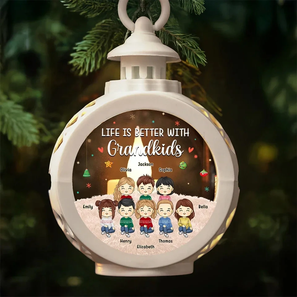 Christmas Keeps Us All Sticking Together - Family Personalized Custom Candlelight Lantern Ornament - Christmas Gift For Grandma, Grandpa, Grandkid 3 Christmas Keeps Us All Sticking Together - Family Personalized Custom Candlelight Lantern Ornament - Christmas Gift For Grandma, Grandpa, Grandkid - Image 3