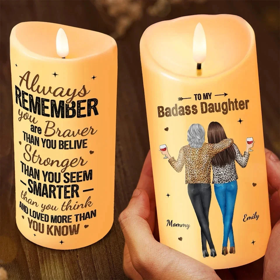 I Love You More Than You Know - Family Personalized Custom LED Candle - Christmas Gift For Mom, Daughter 3 I Love You More Than You Know - Family Personalized Custom LED Candle - Christmas Gift For Mom, Daughter - Image 3