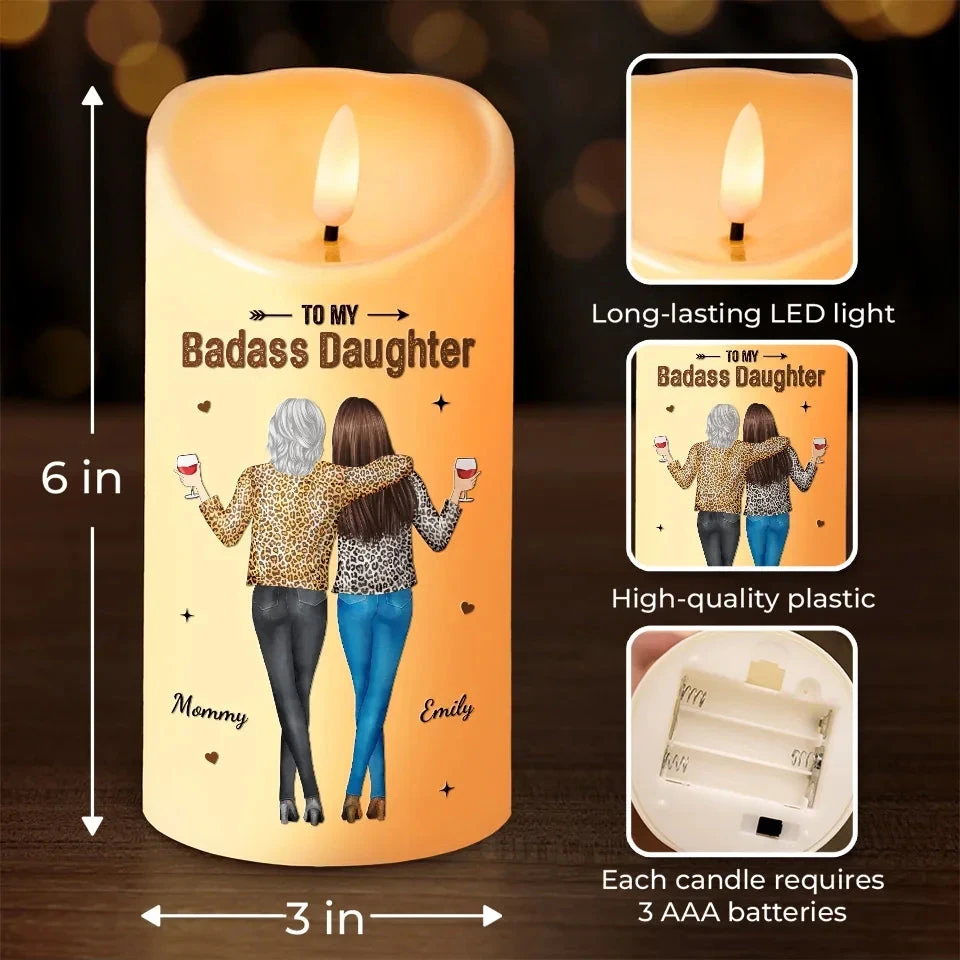 I Love You More Than You Know - Family Personalized Custom LED Candle - Christmas Gift For Mom, Daughter 4 I Love You More Than You Know - Family Personalized Custom LED Candle - Christmas Gift For Mom, Daughter - Image 4