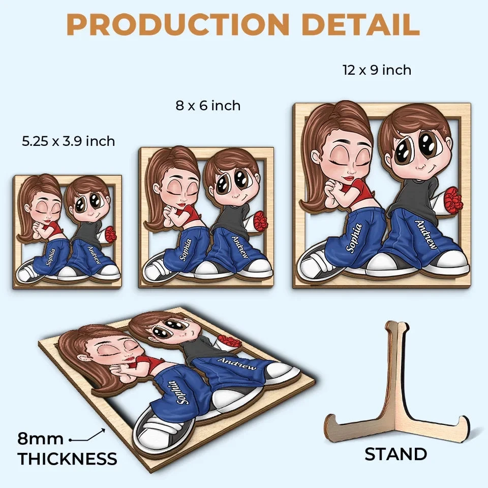 Together We Can Face Anything That Comes - Couple Personalized Custom 2-Layered Wooden Plaque With Stand - Gift For Husband Wife, Anniversary 6 Together We Can Face Anything That Comes - Couple Personalized Custom 2-Layered Wooden Plaque With Stand - Gift For Husband Wife, Anniversary - Image 6