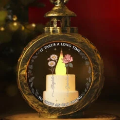 Good Friends Are Flowers That Never Fade - Bestie Candlelight Lantern Ornament - Christmas Gift For Best Friends, BFF, Sisters