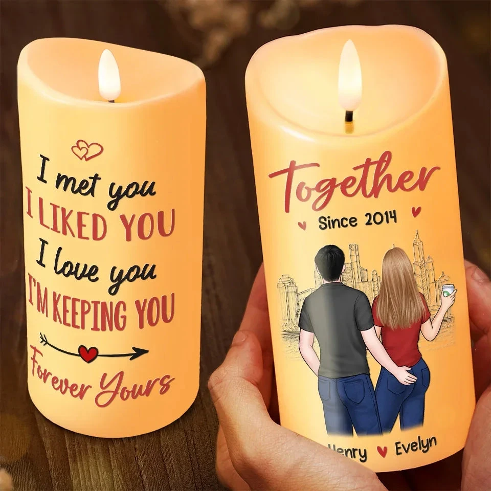 I’d Choose You, In A Hundred Lifetimes - Couple Personalized Custom LED Candle - Christmas Gift For Husband Wife, Anniversary 3 I’d Choose You, In A Hundred Lifetimes - Couple Personalized Custom LED Candle - Christmas Gift For Husband Wife, Anniversary - Image 3