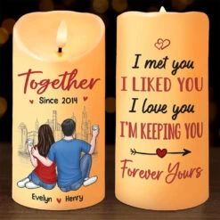 All I Want For Christmas Is You - Couple Personalized Custom LED Candle - Christmas Gift For Husband Wife, Anniversary