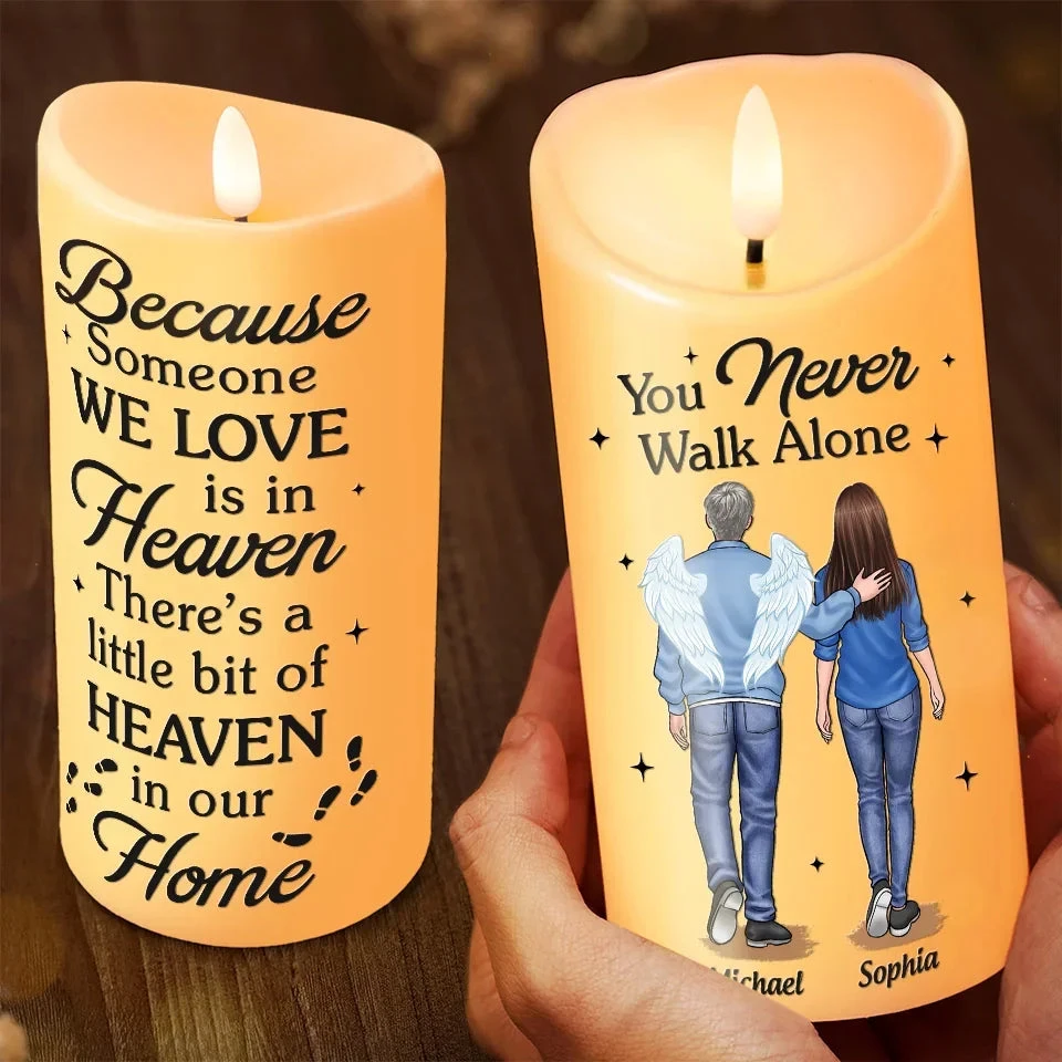 Life Changes, But Memories Remain - Memorial Personalized Custom LED Candle - Sympathy Gift, Christmas Gift For Family Members 3 Life Changes, But Memories Remain - Memorial Personalized Custom LED Candle - Sympathy Gift, Christmas Gift For Family Members - Image 3