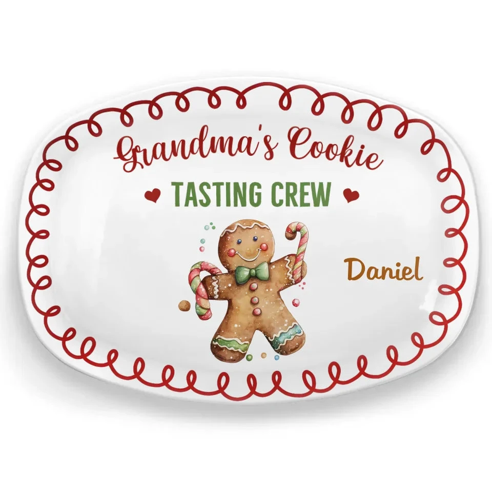 Grandma's Cookie Connoisseurs - Family Personalized Custom Platter - Christmas Gift For Mom, Grandma 2 Grandma's Cookie Connoisseurs - Family Personalized Custom Platter - Christmas Gift For Mom, Grandma - Image 2