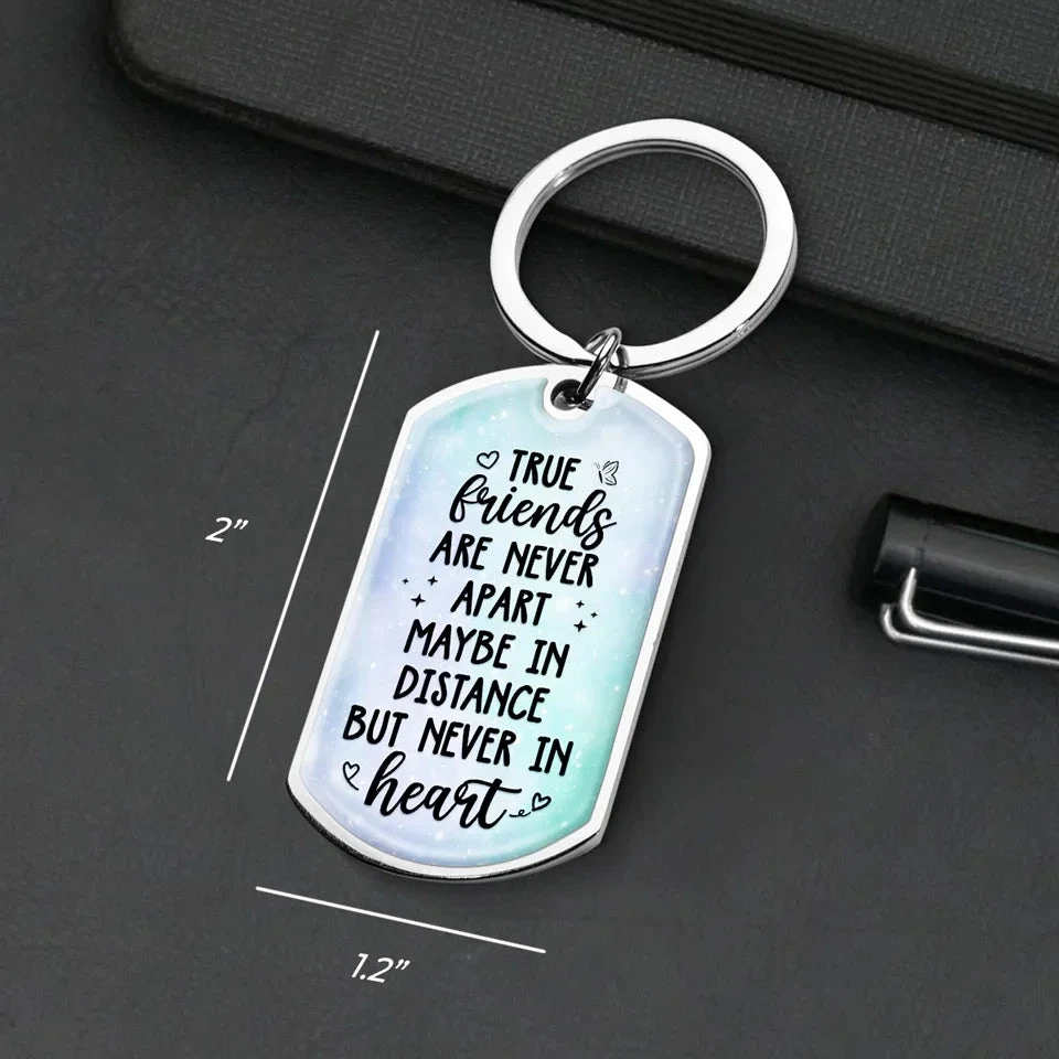Custom Photo I Never Feel That We're Apart - Bestie Personalized Custom Keychain - Gift For Best Friends, BFF, Sisters 5 Custom Photo I Never Feel That We're Apart - Bestie Personalized Custom Keychain - Gift For Best Friends, BFF, Sisters - Image 5
