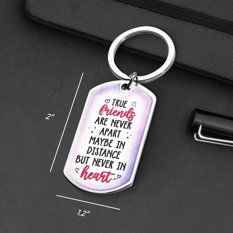 True Friends Keep Each Other In Heart - Bestie Personalized Custom Keychain - Gift For Best Friends, BFF, Sisters 5 True Friends Keep Each Other In Heart - Bestie Personalized Custom Keychain - Gift For Best Friends, BFF, Sisters - Image 5
