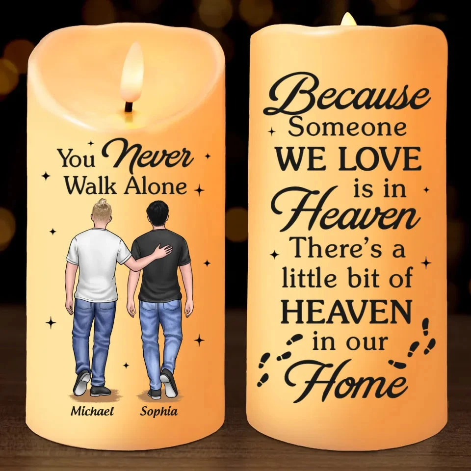 Life Changes, But Memories Remain - Memorial Personalized Custom LED Candle - Sympathy Gift, Christmas Gift For Family Members 2 Life Changes, But Memories Remain - Memorial Personalized Custom LED Candle - Sympathy Gift, Christmas Gift For Family Members - Image 2