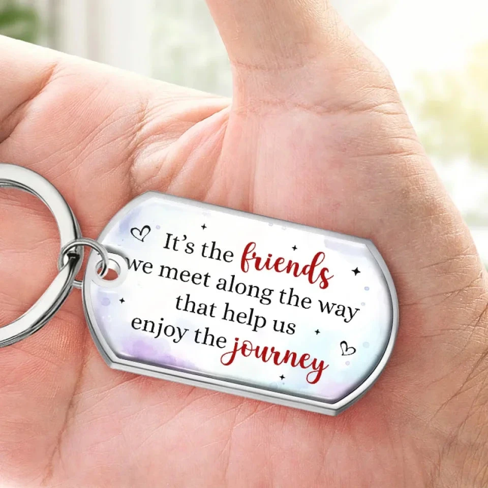 The Language Of Friendship Is Not Words But Meanings - Bestie Personalized Custom Keychain - Gift For Best Friends, BFF, Sisters 3 The Language Of Friendship Is Not Words But Meanings - Bestie Personalized Custom Keychain - Gift For Best Friends, BFF, Sisters - Image 3