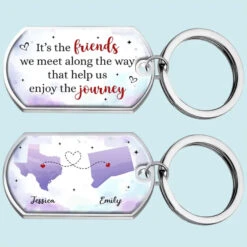The Language Of Friendship Is Not Words But Meanings - Bestie Personalized Custom Keychain - Gift For Best Friends, BFF, Sisters