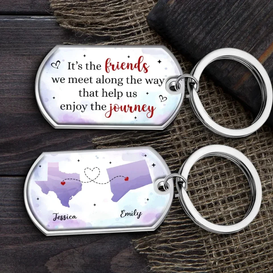 The Language Of Friendship Is Not Words But Meanings - Bestie Personalized Custom Keychain - Gift For Best Friends, BFF, Sisters 4 The Language Of Friendship Is Not Words But Meanings - Bestie Personalized Custom Keychain - Gift For Best Friends, BFF, Sisters - Image 4