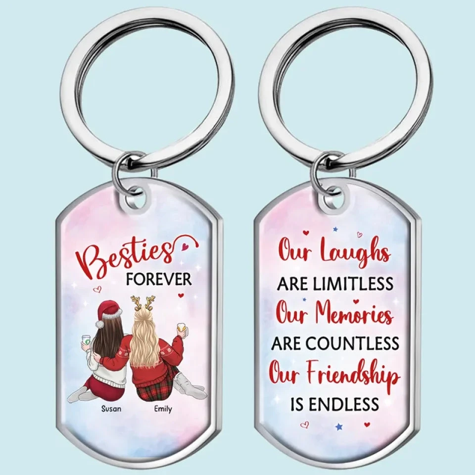 Our Friendship Is Endless - Bestie Personalized Custom Keychain - Gift For Best Friends, BFF, Sisters 1 Our Friendship Is Endless - Bestie Personalized Custom Keychain - Gift For Best Friends, BFF, Sisters
