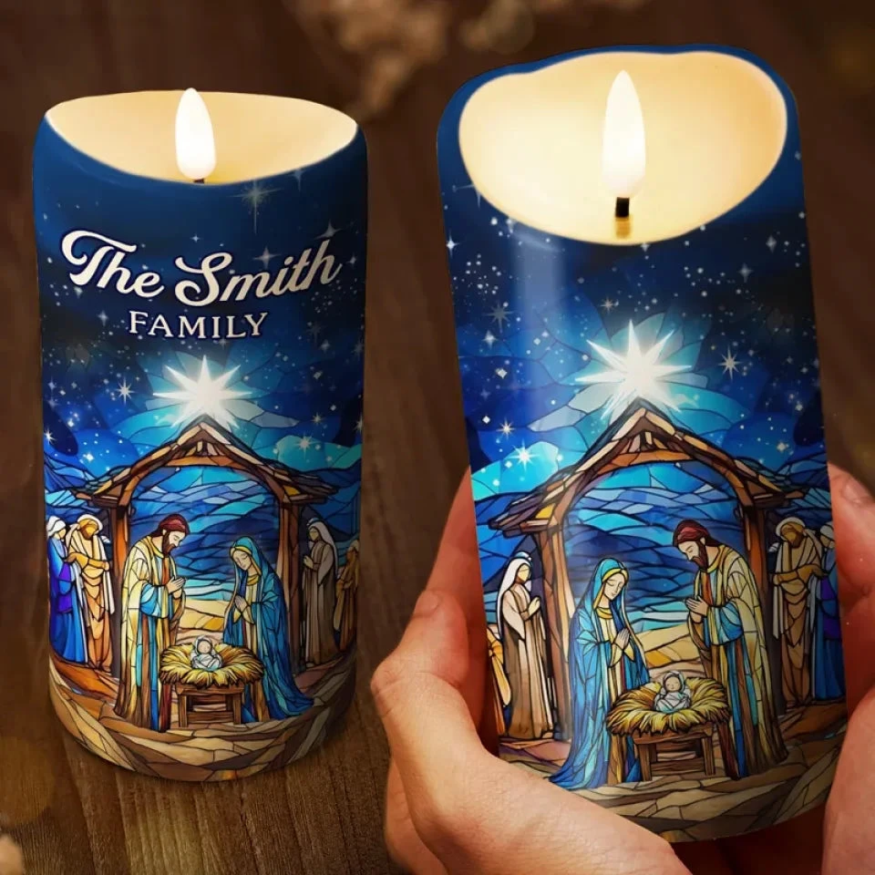 In The Nativity Scene, We Find The Heart Of Christmas - Family Personalized Custom LED Candle - Christmas Gift For Family Members 3 In The Nativity Scene, We Find The Heart Of Christmas - Family Personalized Custom LED Candle - Christmas Gift For Family Members - Image 3