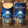 In The Nativity Scene, We Find The Heart Of Christmas - Family Personalized Custom LED Candle - Christmas Gift For Family Members