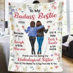 Life Is Better With True Friends - Bestie Personalized Custom Blanket - Gift For Best Friends, BFF, Sisters -Pawfect House Store 672de4af9af58