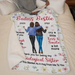Life Is Better With True Friends - Bestie Personalized Custom Blanket - Gift For Best Friends, BFF, Sisters -Pawfect House Store 672de4b990fcb