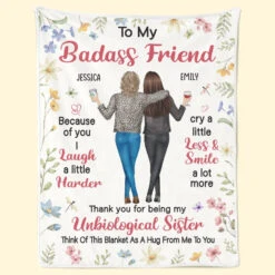 Life Is Better With True Friends - Bestie Personalized Custom Blanket - Gift For Best Friends, BFF, Sisters -Pawfect House Store 672de4fda0258
