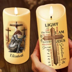 I Am The Son Of The King And A Warrior Of God, Walking In His Light - Family Personalized Custom LED Candle - Christmas Gift For Yourself, Best Friends, Sisters, Family Members -Pawfect House Store 672f23d62b55a