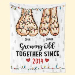 I Want To Spend The Rest Of My Life With You, Growing Old Together - Couple Personalized Custom 3D Inflated Effect Printed Blanket - Christmas Gift For Husband Wife, Anniversary