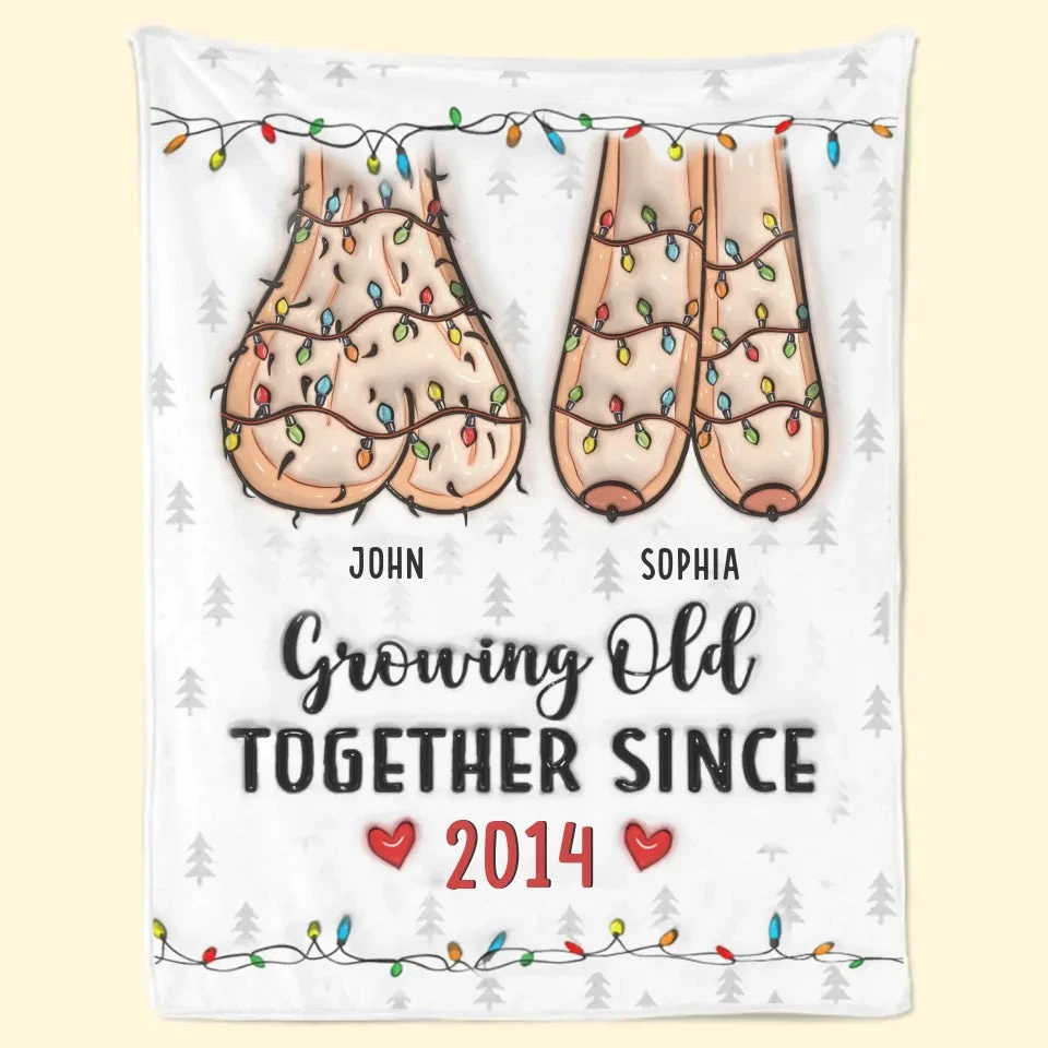 I Want To Spend The Rest Of My Life With You, Growing Old Together - Couple Personalized Custom 3D Inflated Effect Printed Blanket - Christmas Gift For Husband Wife, Anniversary 2 I Want To Spend The Rest Of My Life With You, Growing Old Together - Couple Personalized Custom 3D Inflated Effect Printed Blanket - Christmas Gift For Husband Wife, Anniversary - Image 2