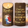I Love You The Most - Couple Personalized Custom LED Candle - Christmas Gift For Husband Wife, Anniversary