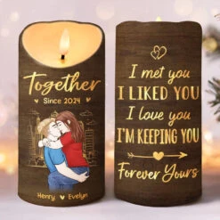 I Love You The Most - Couple Personalized Custom LED Candle - Christmas Gift For Husband Wife, Anniversary