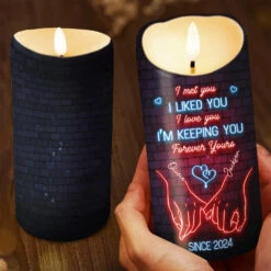 One Touch, Infinite Feelings - Couple Personalized Custom LED Candle - Christmas Gift For Husband Wife, Anniversary 6 One Touch, Infinite Feelings - Couple Personalized Custom LED Candle - Christmas Gift For Husband Wife, Anniversary -Pawfect House Store 67336aeee2a47