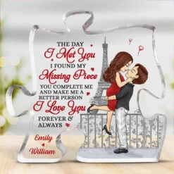 Love Is The Greatest Adventure - Couple Personalized Custom Puzzle Shaped Acrylic Plaque - Gift For Husband Wife, Anniversary, LGBTQ+