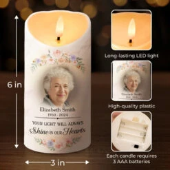 Custom Photo You Brought Joy To All Who Knew You - Memorial Personalized Custom LED Candle - New Arrival, Sympathy Gift, Christmas Gift For Family Members AMZ -Pawfect House Store 6734bb485554b large 2ef7d734 84ad 4fa1 9063 62730de54dc6