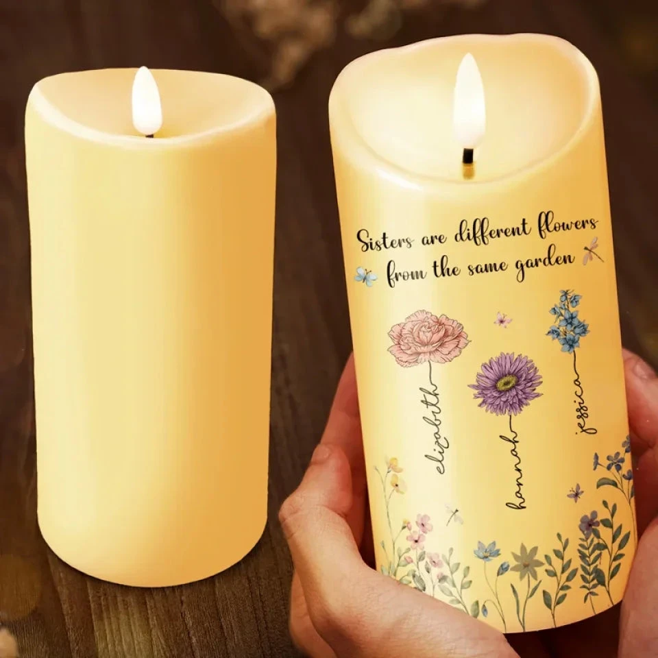 The Earth Laughs In Flowers - Bestie Personalized Custom LED Candle - Christmas Gift For Best Friends, BFF, Sisters 3 The Earth Laughs In Flowers - Bestie Personalized Custom LED Candle - Christmas Gift For Best Friends, BFF, Sisters - Image 3