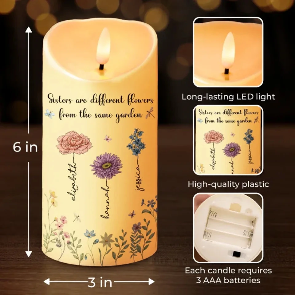 The Earth Laughs In Flowers - Bestie Personalized Custom LED Candle - Christmas Gift For Best Friends, BFF, Sisters 4 The Earth Laughs In Flowers - Bestie Personalized Custom LED Candle - Christmas Gift For Best Friends, BFF, Sisters - Image 4