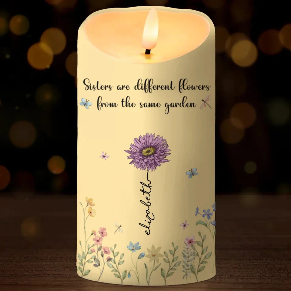 The Earth Laughs In Flowers - Bestie Personalized Custom LED Candle - Christmas Gift For Best Friends, BFF, Sisters 2 The Earth Laughs In Flowers - Bestie Personalized Custom LED Candle - Christmas Gift For Best Friends, BFF, Sisters - Image 2