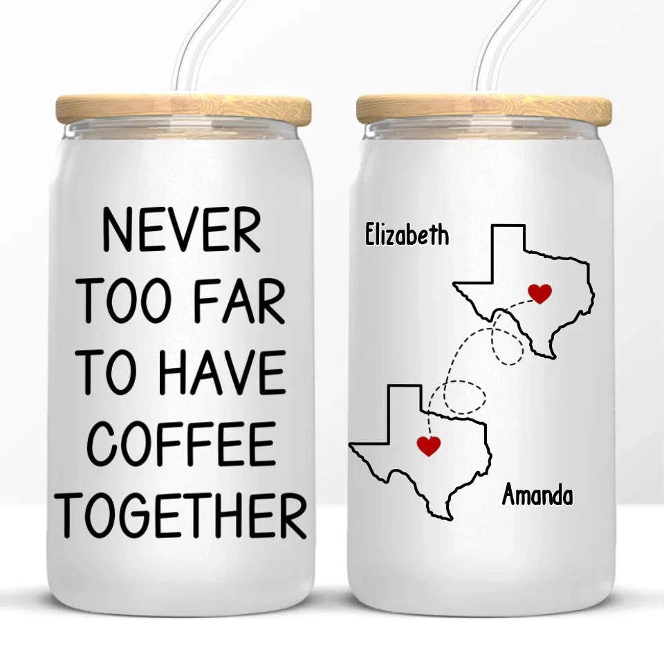 Let It Snow - Bestie Personalized Custom Glass Cup, Iced Coffee Cup - Christmas Gift For Best Friends, BFF, Sisters 6 Let It Snow - Bestie Personalized Custom Glass Cup, Iced Coffee Cup - Christmas Gift For Best Friends, BFF, Sisters - Image 6